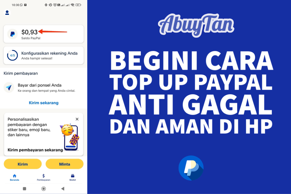 Begini Cara Top Up Paypal Anti Gagal dan Aman di HP